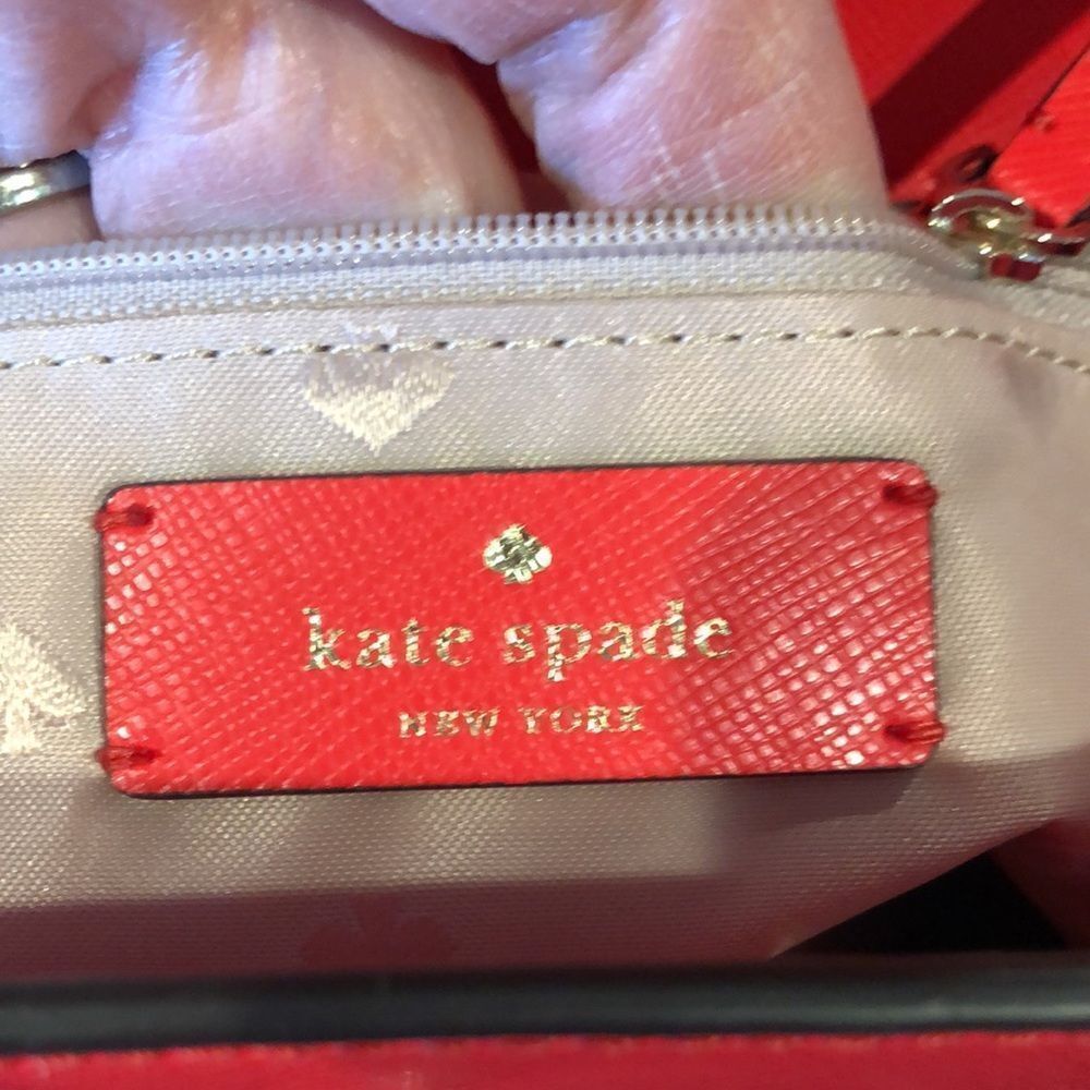 Kate Spade Lizzie medium red backpack. - Picture 7 of 8